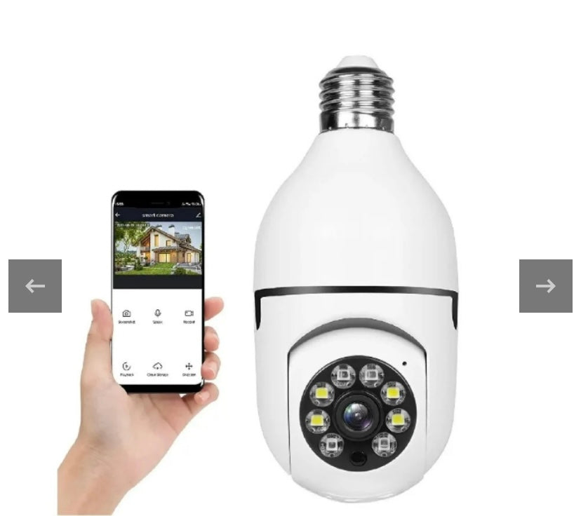 Generic Bulb Lamp Camera 1080P Wifi IP PTZ IR Night Vision Home Security Auto Tracking
Video Surveillance Camera - White