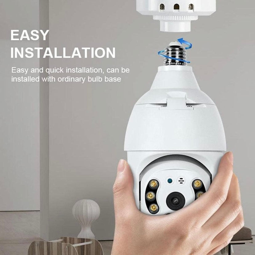 Generic Bulb Lamp Camera 1080P Wifi IP PTZ IR Night Vision Home Security Auto Tracking
Video Surveillance Camera - White